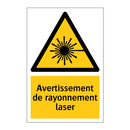 Avertissement de rayonnement laser