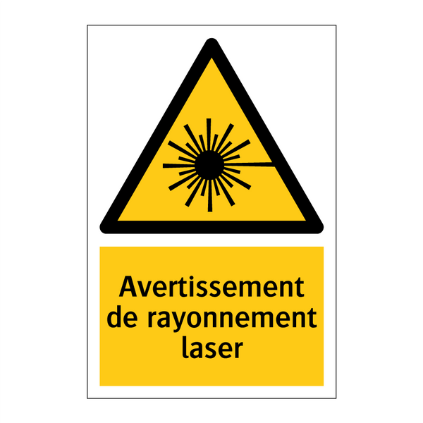 Avertissement de rayonnement laser