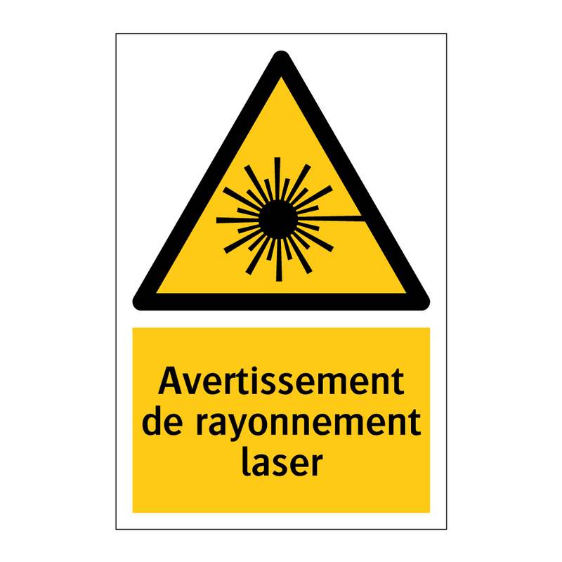Avertissement de rayonnement laser