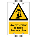 Avertissement de faible hauteur libre