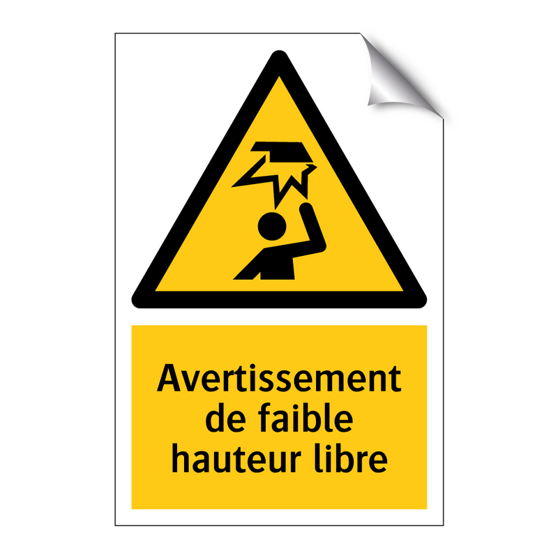 Avertissement de faible hauteur libre