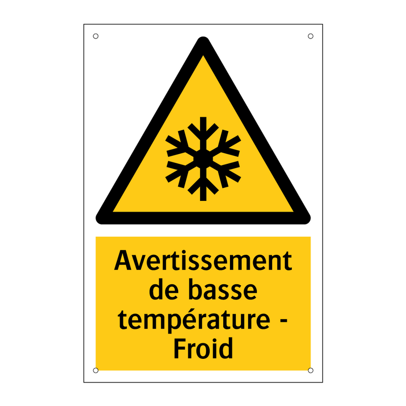 Avertissement de basse température - Froid