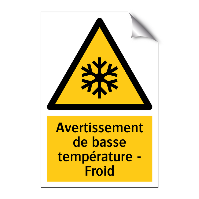 Avertissement de basse température - Froid