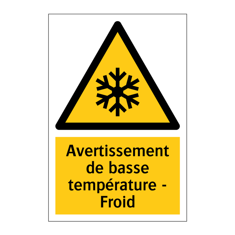 Avertissement de basse température - Froid
