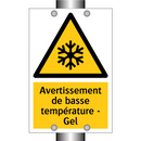Avertissement de basse température - Gel