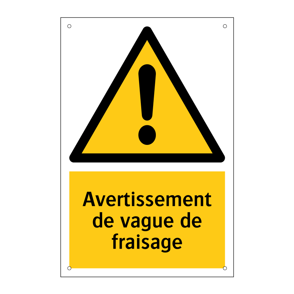 Avertissement de vague de fraisage