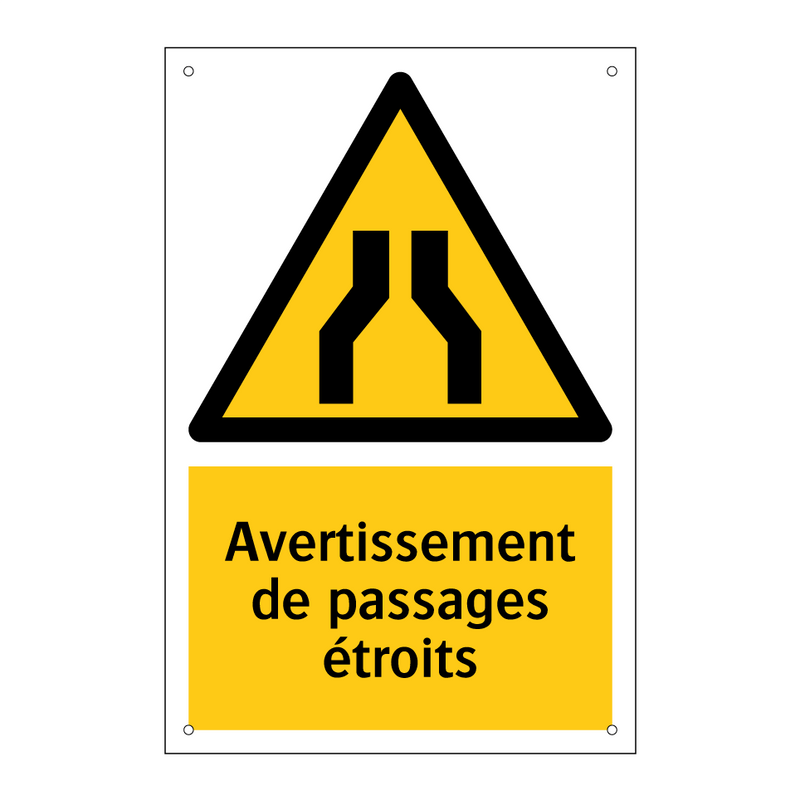 Avertissement de passages étroits