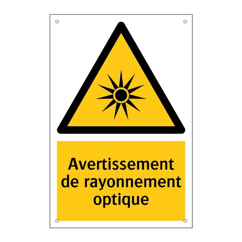 Avertissement de rayonnement optique