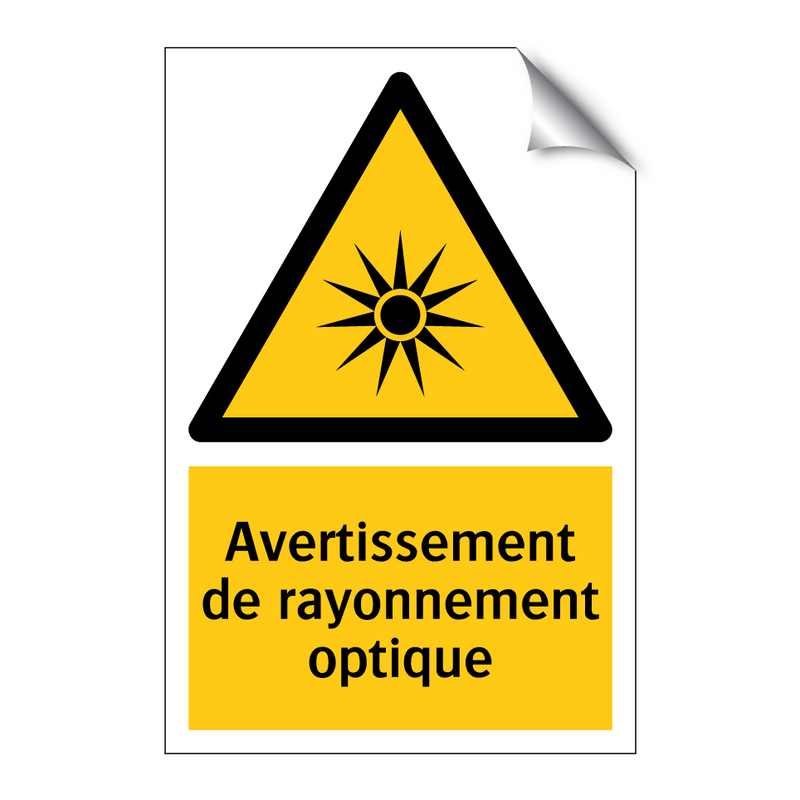 Avertissement de rayonnement optique