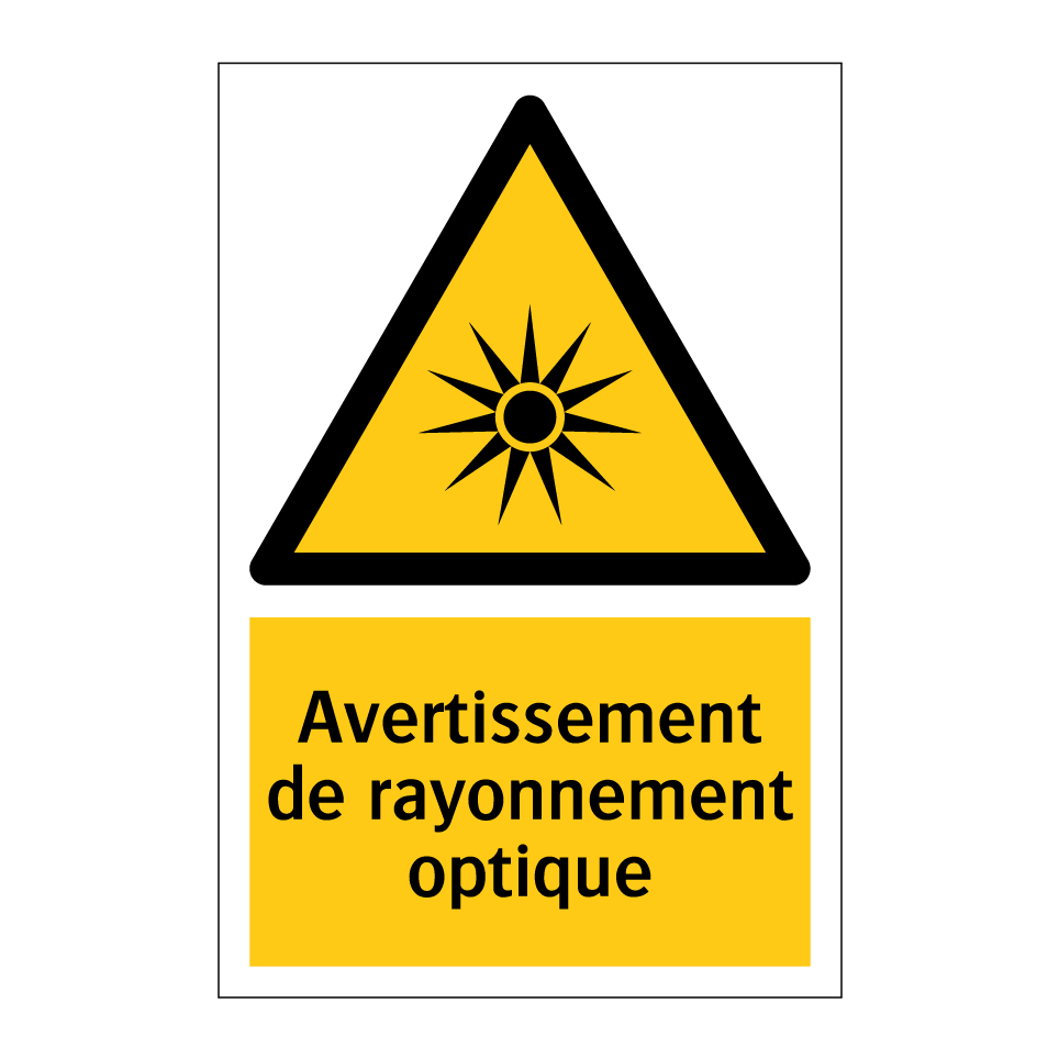 Avertissement de rayonnement optique