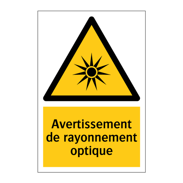 Avertissement de rayonnement optique