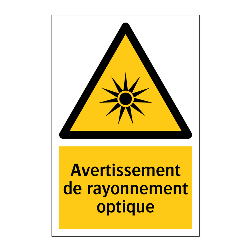 Avertissement de rayonnement optique