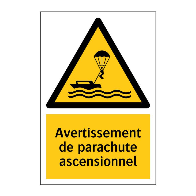 Avertissement de parachute ascensionnel