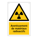 Avertissement de matériaux radioactifs