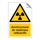 Avertissement de matériaux radioactifs