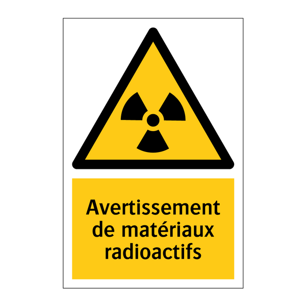 Avertissement de matériaux radioactifs