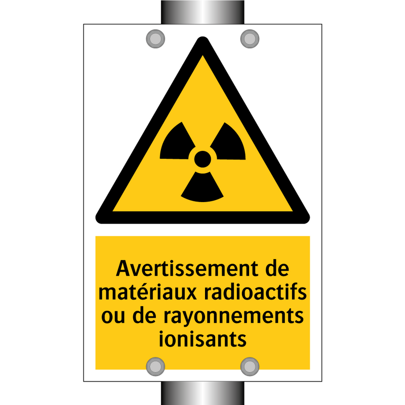 Avertissement de matériaux radioactifs ou de rayonnements ionisants