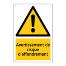 Avertissement de risque d'effondrement