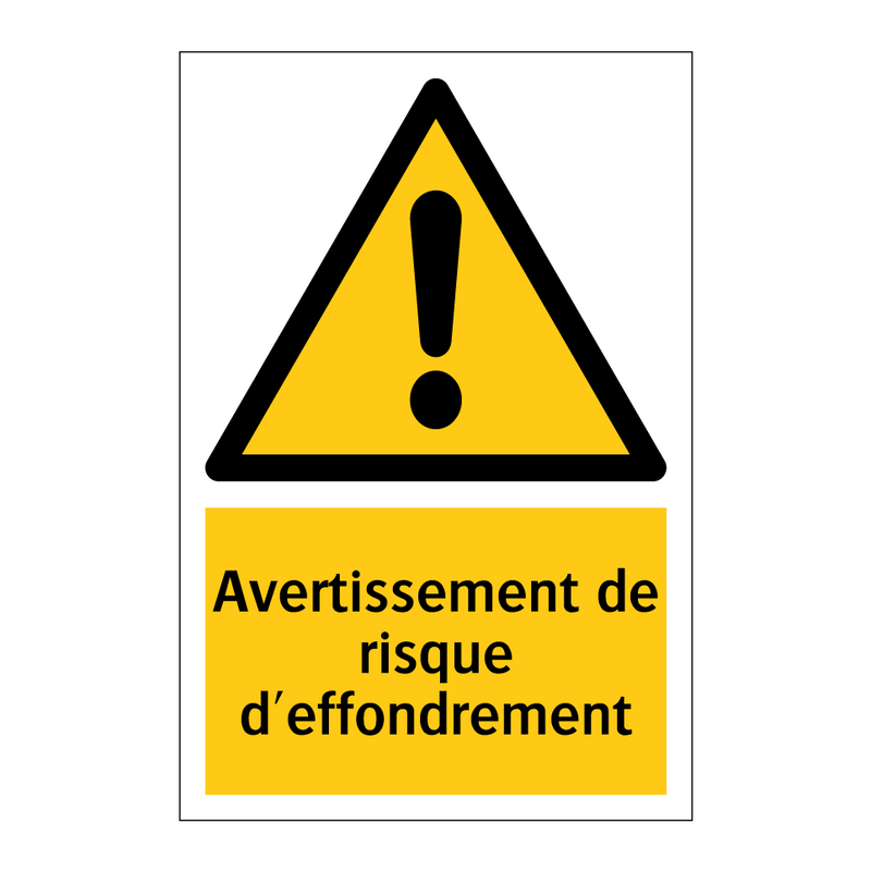 Avertissement de risque d'effondrement