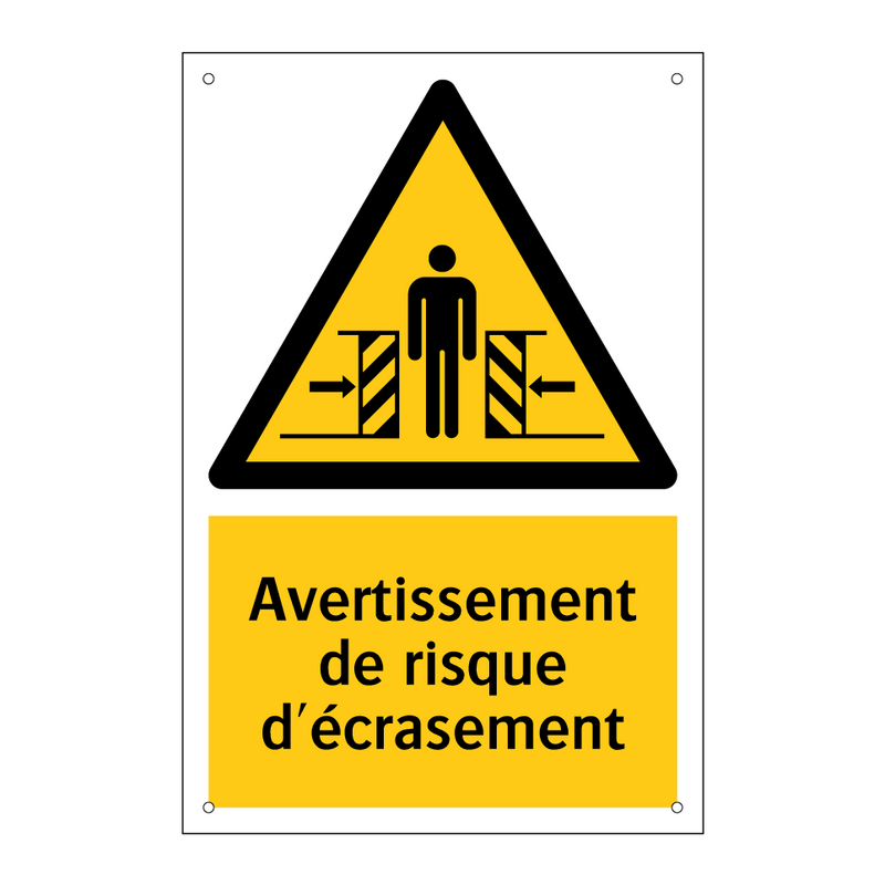Avertissement de risque d'écrasement
