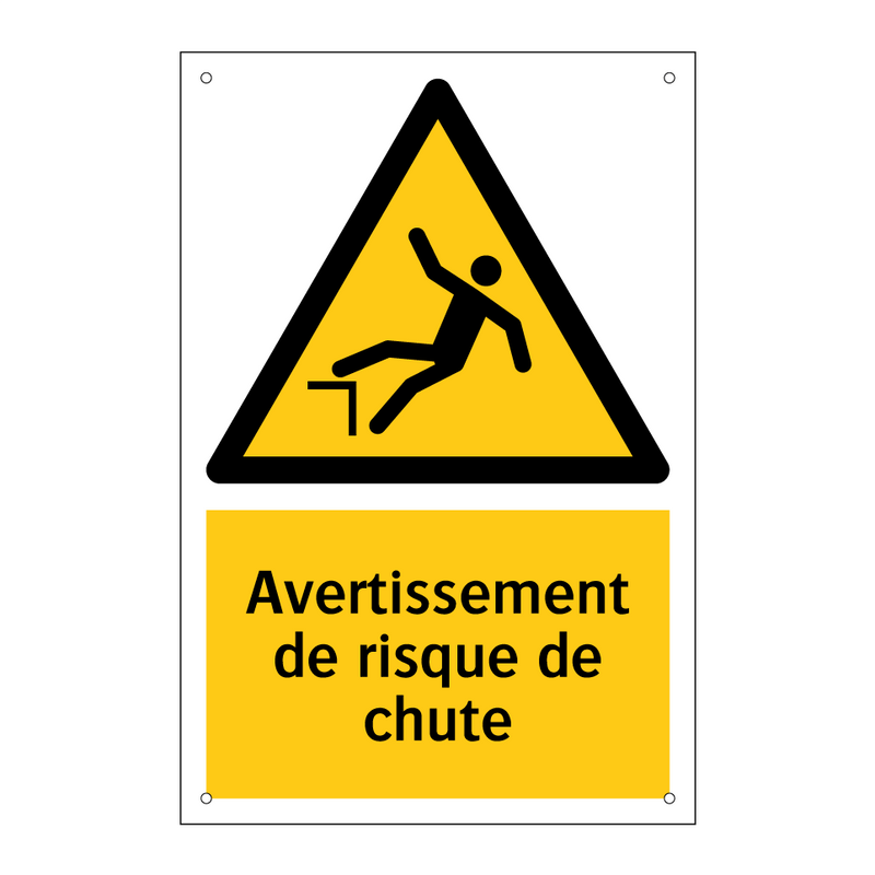 Avertissement de risque de chute