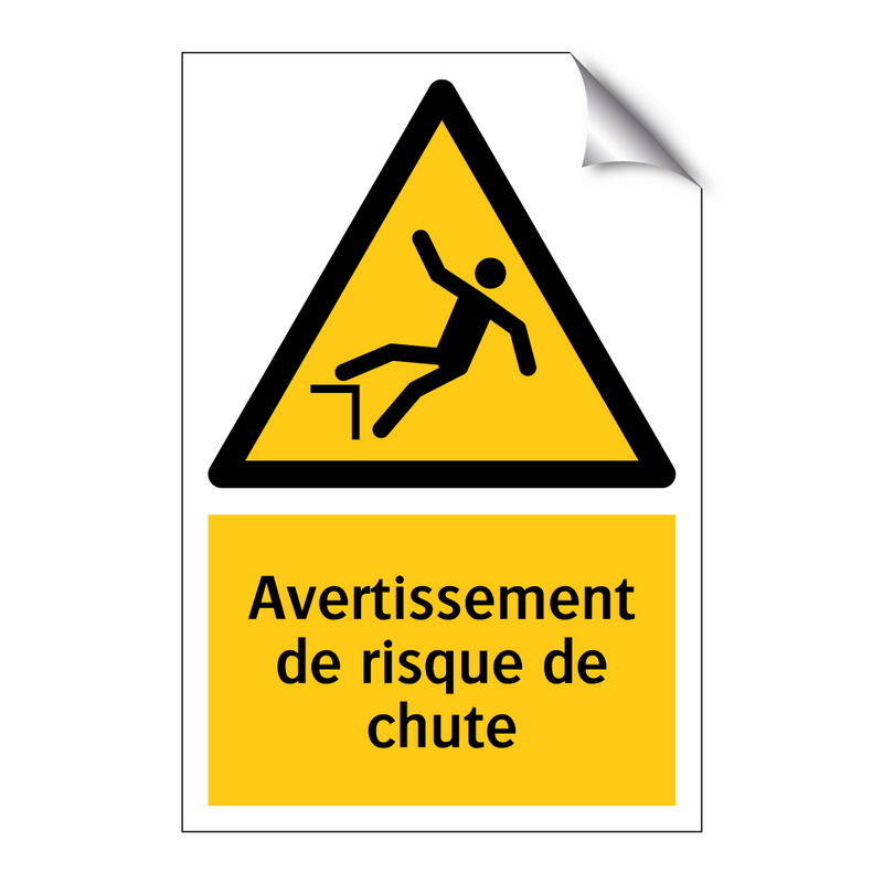 Avertissement de risque de chute