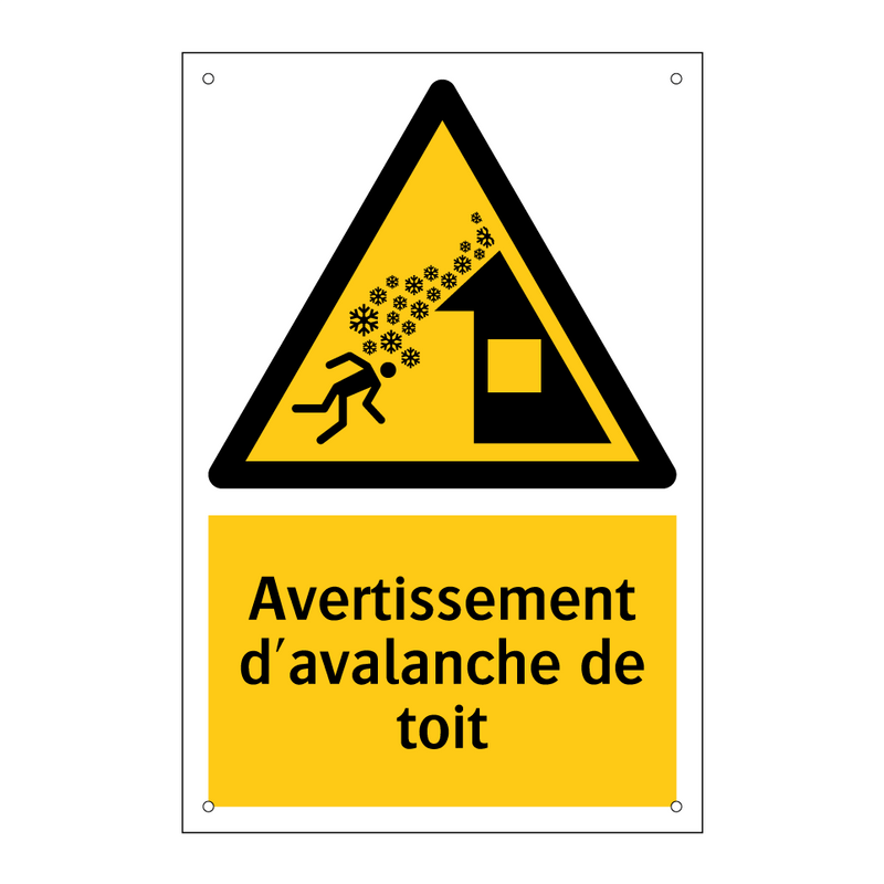 Avertissement d'avalanche de toit