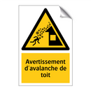 Avertissement d'avalanche de toit
