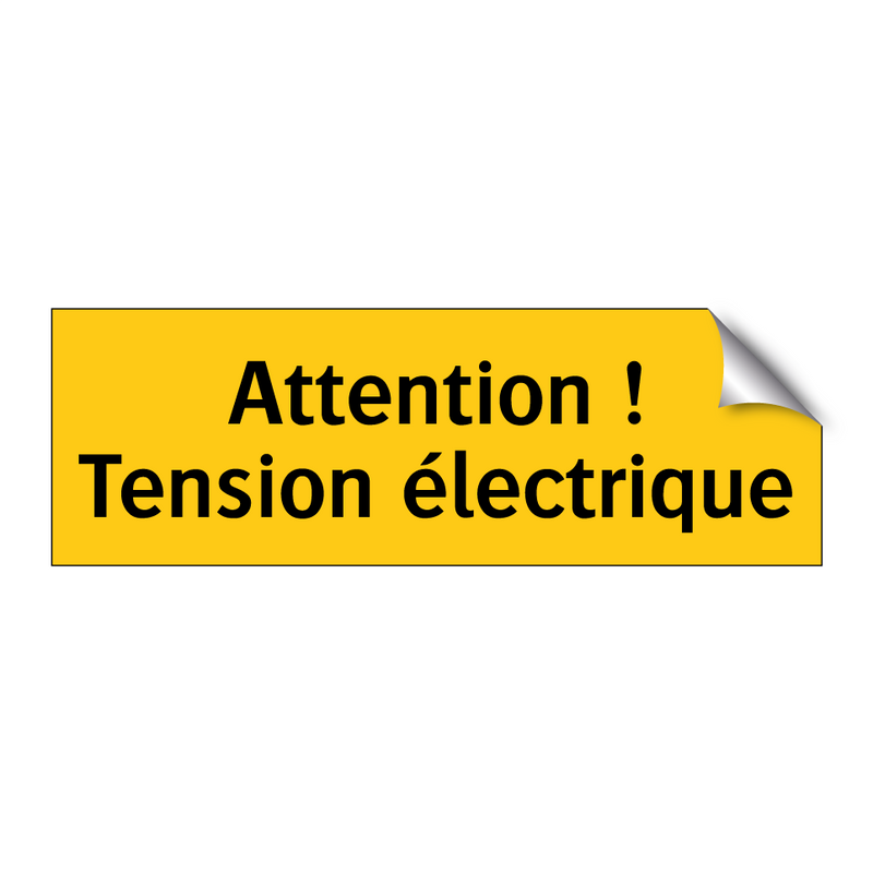 Attention ! Tension électrique