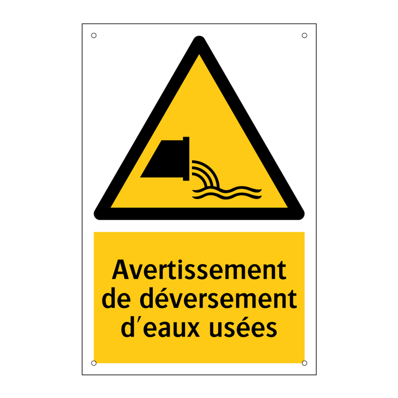 Avertissement de déversement d'eaux usées