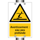 Avertissement : eau peu profonde