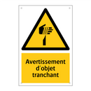 Avertissement d'objet tranchant