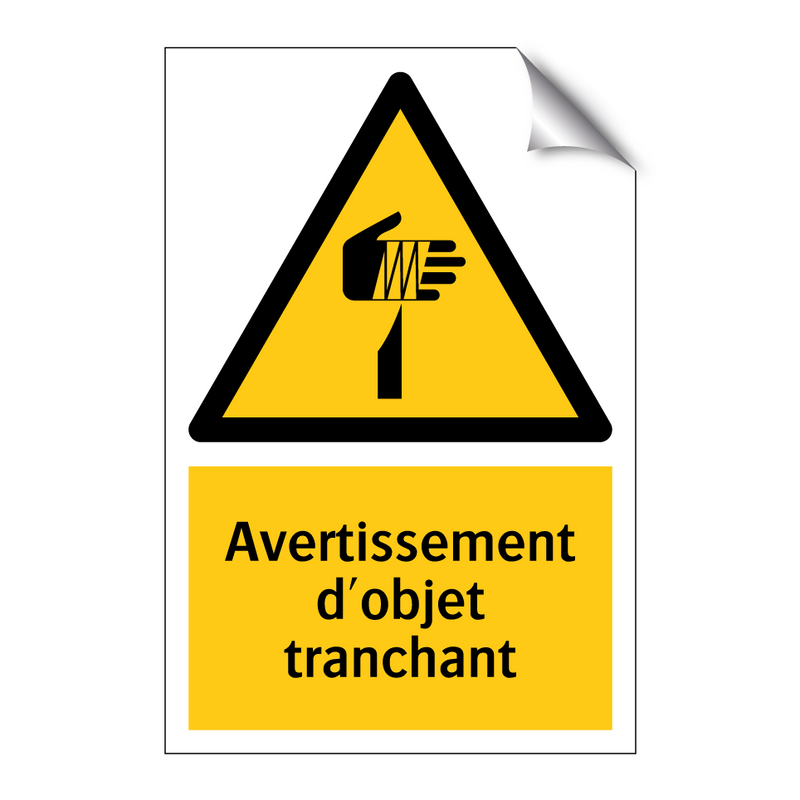 Avertissement d'objet tranchant