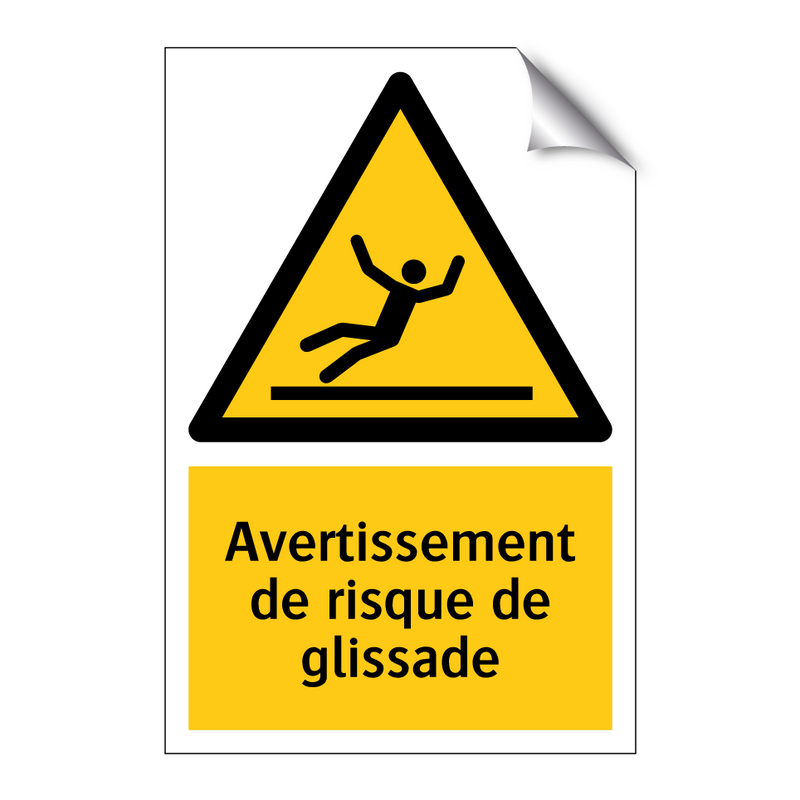 Avertissement de risque de glissade