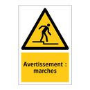 Avertissement : marches