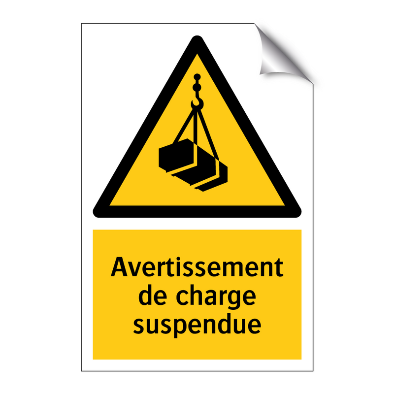 Avertissement de charge suspendue