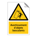 Avertissement d'objets basculants