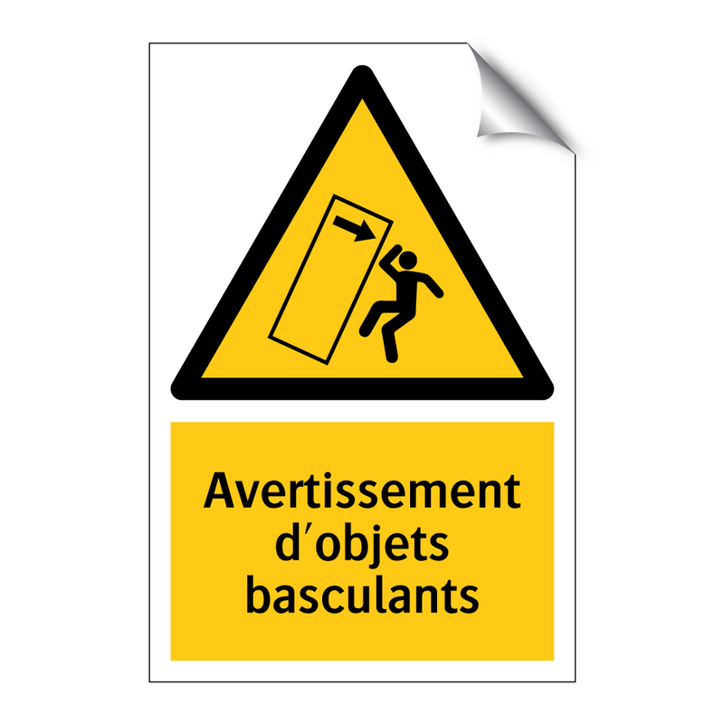 Avertissement d'objets basculants