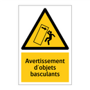 Avertissement d'objets basculants