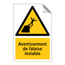 Avertissement de falaise instable