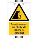 Avertissement de Chute de Rochers Instables