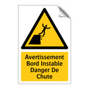 Avertissement Bord Instable Danger De Chute