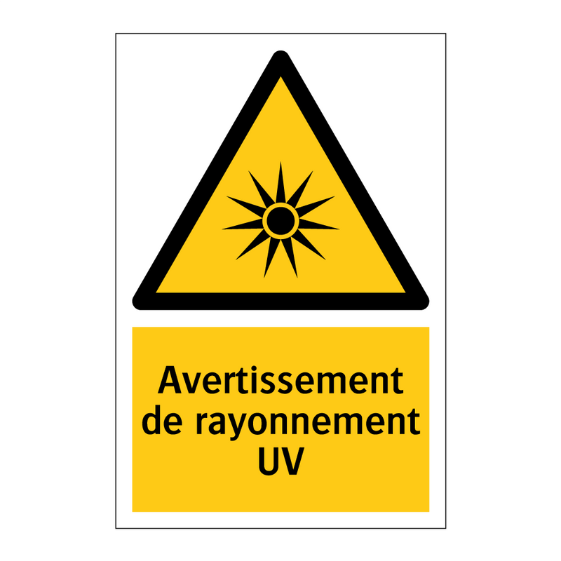 Avertissement de rayonnement UV