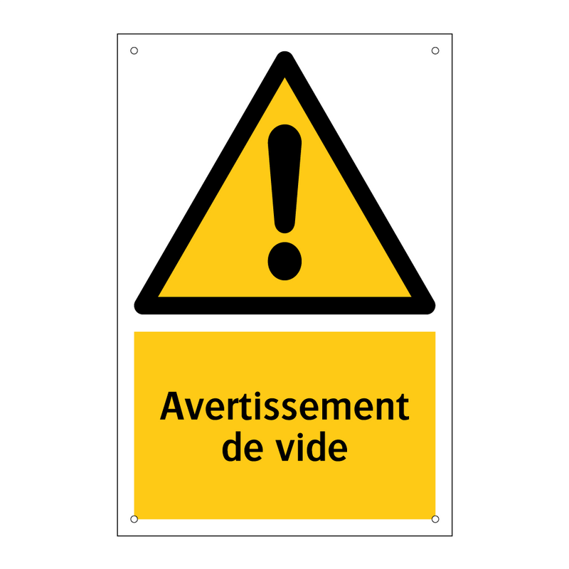 Avertissement de vide