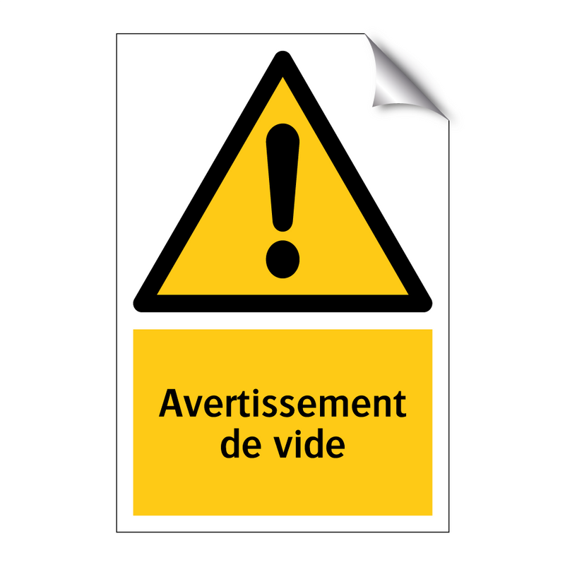 Avertissement de vide