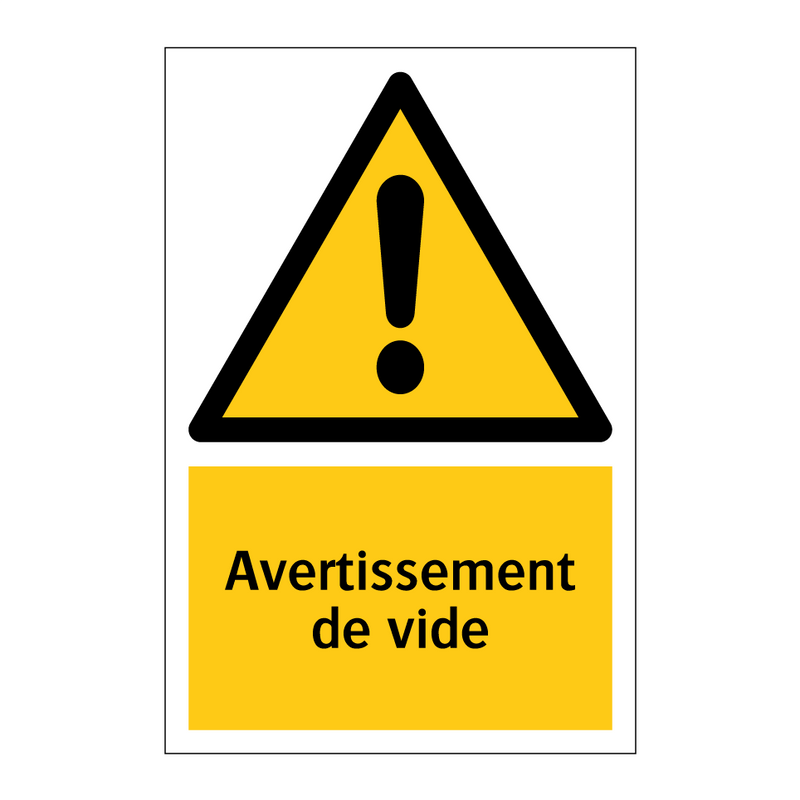 Avertissement de vide