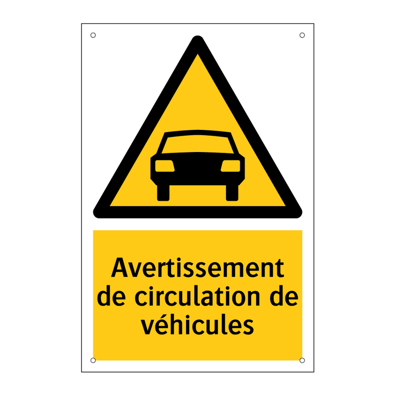 Avertissement de circulation de véhicules