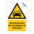 Avertissement de circulation de véhicules