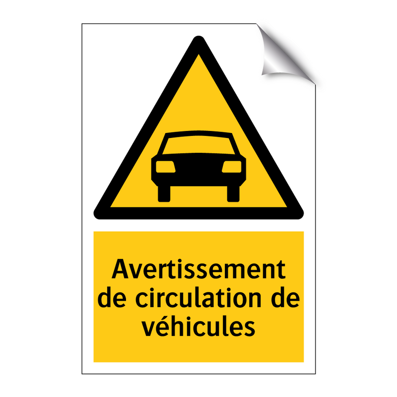 Avertissement de circulation de véhicules