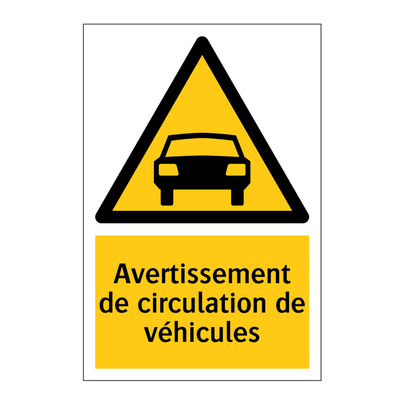 Avertissement de circulation de véhicules